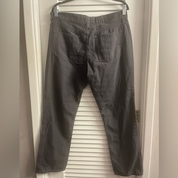 Perry Ellis Slate Black/Grey Twill Pants 34 x 30”, Zip & Button Fly Like New - Picture 3 of 5